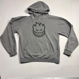 Spitfire Bighead Pullover Hoodie Men's M Gray Graphic Skate Sweatshirt Thrash